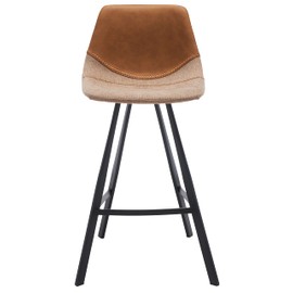 Safavieh Home Collection Granger Cognac Brown Faux Leather/Black 26-inch Counter Stool