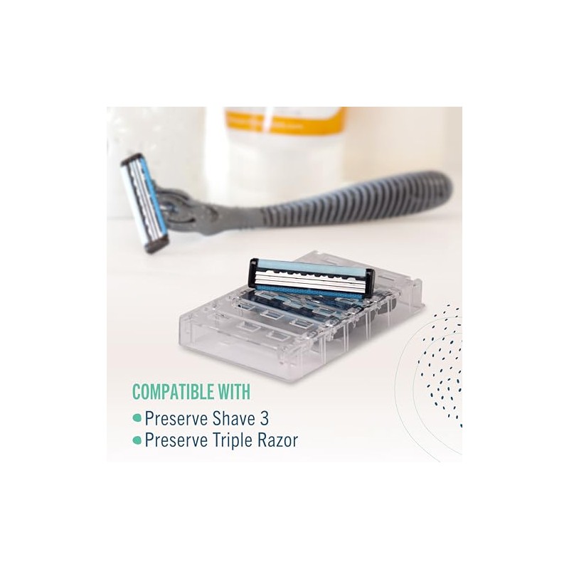 PRESERVE Triple Blade Refills, 4 CT