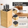 KAIZEN Bamboo Knife Block - Perfectly Sized Universal Knife Holder