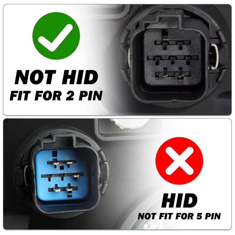 SOCKIR Headlight fit for 2009-2012 Ford Flex OE Style Halogen