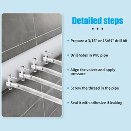 AQUANEAT Aquarium 1 Way Thread Valves, Air Flow Control Valves, Manifolds Distributor for Pumps Fish Room Air Systems,20pcs