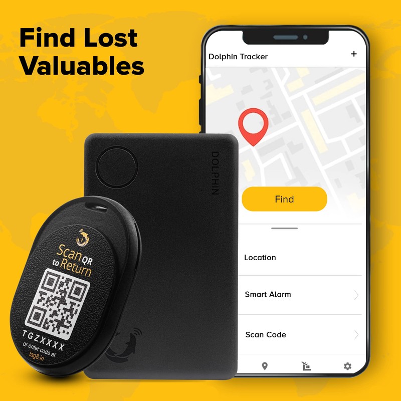 tag8 Dolphin Bluetooth Tracker Mini (2) & Card Tracker (2)
