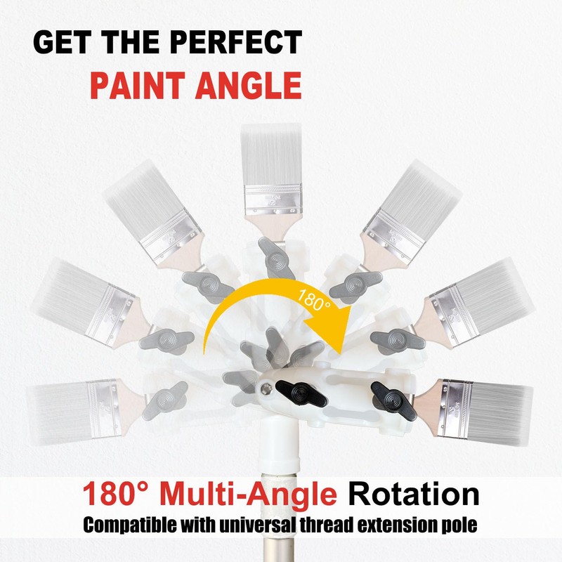 Multi Angle Paint Brush Extender V2, Long Handle Paint Brush,