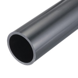 MECCANIXITY 2 3/8 Inch PVC Rigid Tube Round Pipe Hardware Tubing 51.8mm(2 Inch) ID 60mm OD 350mm Dark Grey High Impact for Water Pipe Cable Sleeve