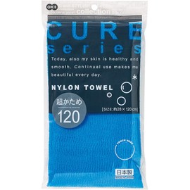 Toalla de baño exfoliante japonesa OHE Cure Series Azul 120 cm