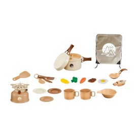 MagiDeal 22Pcs Kids Camping Gear Set Outdoor Toys Toy BBQ Grill Set Adventure Activity Pretend Play Campfire for Preschool Party Favor