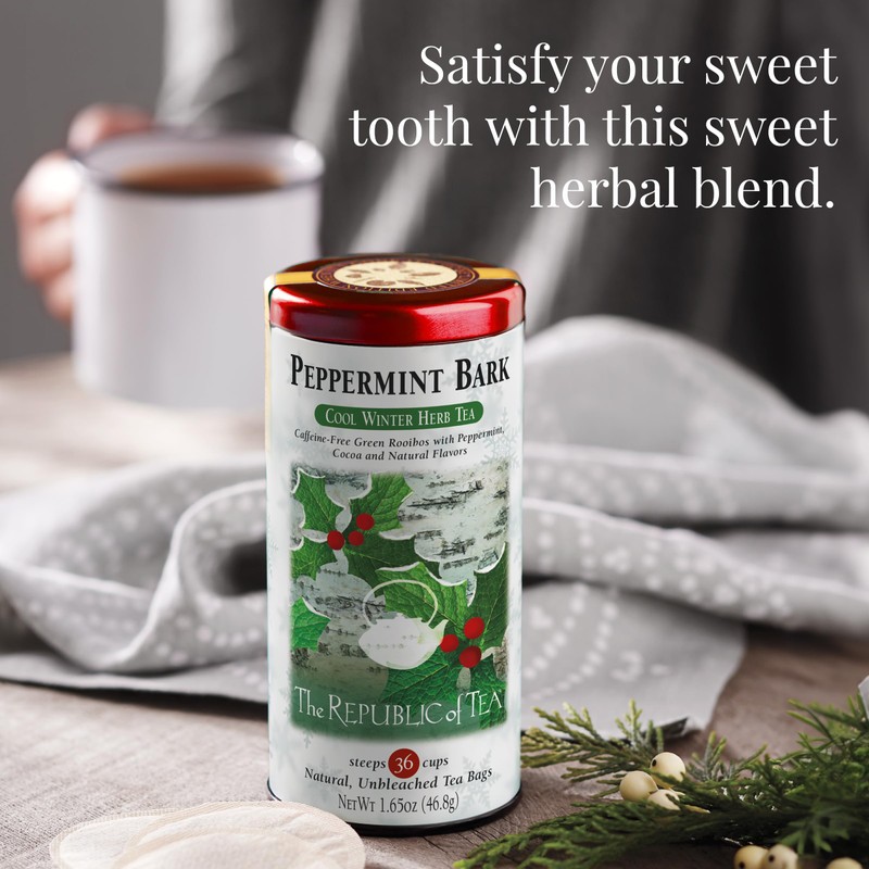 The Republic of Tea - Peppermint Bark, Cool Winter Herb