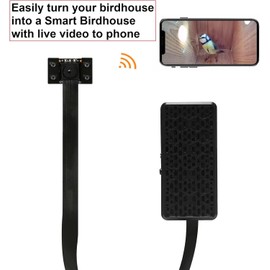 WIWACAM WiFi Bird Box Camera, 4K HD Snapshot 2K Video, Designed for Birdhouse birdhouses, for Robins Wrens Tree Swallows, Live Video to Phone, Easy Install, Night Mode, microSD Card Slot