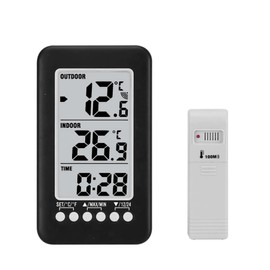 Meichoon Wireless Thermometer,Indoor & Outdoor Weather Station Digital Temperature Monitor Thermometer with Remote Control,Household Refrigerators,Ice Storage,Maximum and Minimum