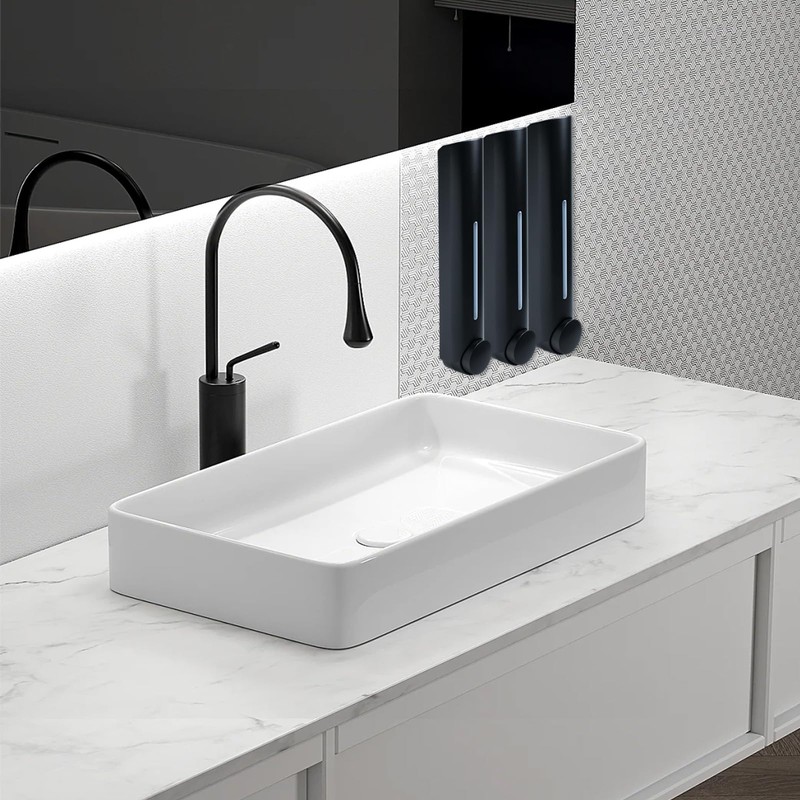 Shampoo Conditioner Dispenser - 3 Chamber 420ml x 3 Shower