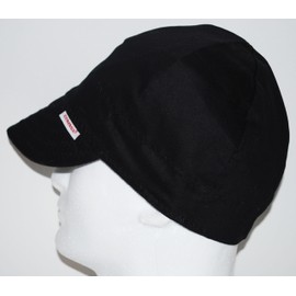Comeaux Caps Single Sided Solid Black Welding Hat Size 7 3/4