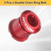 sourcing map 5pcs Double Chain Ring Bolts M8 Aluminum Alloy