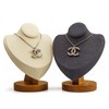 Oirlv Solid Wooden Necklace Display Bust Premium Necklace Display Stand