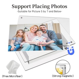 JASVIC Wall Hanging Picture Frame Vase 2 in 1, Book Shape Wall Planters for Indoor Plants Flowers, Acrylic Wall Mounted Vase for Wall Hanging Decor(for Picture 7x5 Inch and Below)