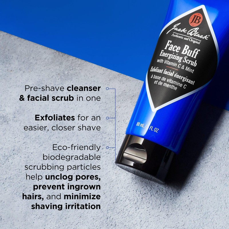 Jack Black Face Buff Energizing Scrub, 3 fl oz -