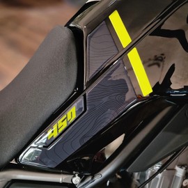 Resin Bike Motorbike 3D Stickers Compatible with CF MOTO 450 MT 2024 Tundra Grey Bike Tank Side Protector from Impact and Scratches. Sticker 3D Resin Gadget Moto