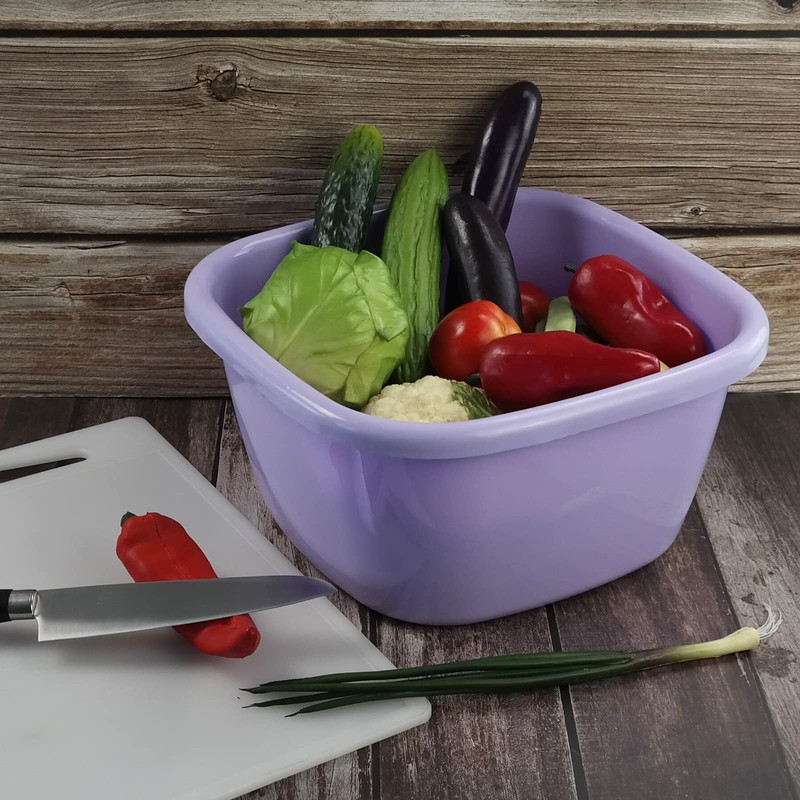 Pekky 18 Quart Plastic Wash Tub Basin, Large Dish Pan,
