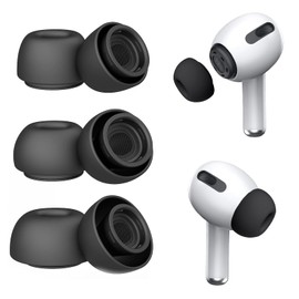Moloppo 3-Pair Replacement Ear Tips for AirPods Pro & AirPods Pro 2nd Generation with Noise Reduction Hole,Fit in The Charging Case,Anti Slip Soft Ear Tips Compatible Airpods Pro/Pro 2 (Sizes S/M/L)