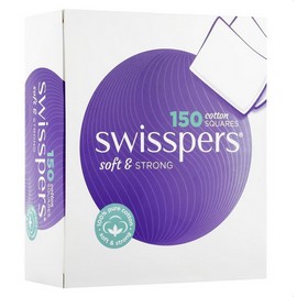 Swisspers Cotton Square Pads 150 Pack