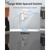 Outlet Extender 6 AC Surge Protection 1050J,Wall Charger 2 USB