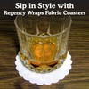 Regency Wraps Elegant Disposable Fabric Coasters, Set of 12