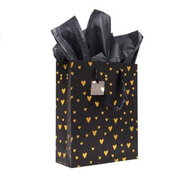 SHANIENS 12PCS Small Gift Bags with Handles, Mini Greeting Cards & tissue Paper Gift Bags for Birthday, Wedding, Mother's Day, Baby Shower Party Supplies，thanksgiving，Bridal Showers, Graduations