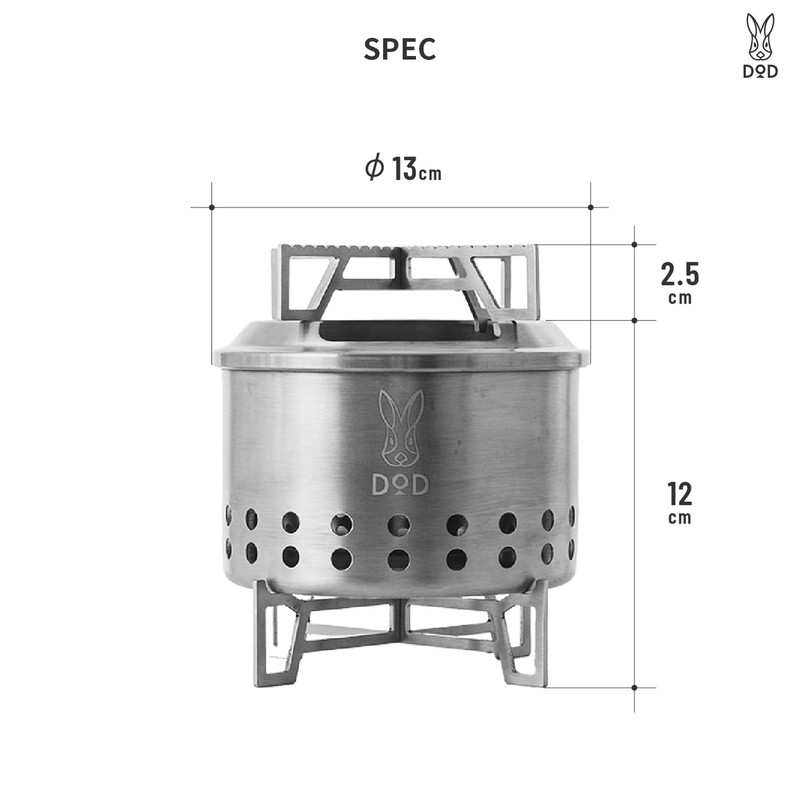 DOD Q1-131-SL Sierra Moe Fire, Bonfire Stand, Barbecue Stove, Solo,