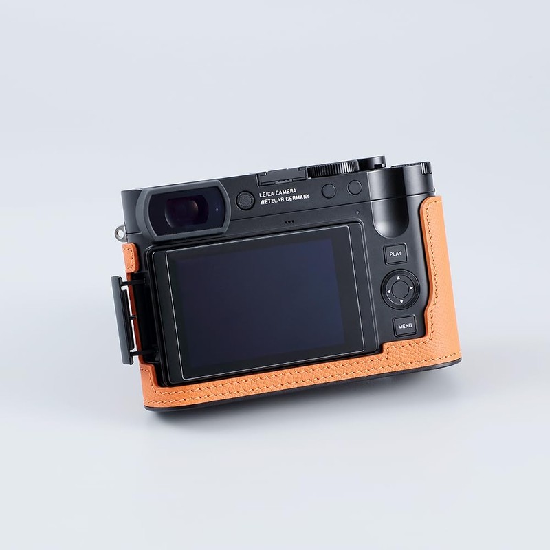 SIUTATDSH Camera Half Case for Leica Q3, Vintage Metal Genuine