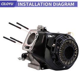 CILOYU High Compression Cylinder Head Studs Bolts Kit with Gasket Replacement for Predator 212 Non Hemi Coleman CT200U BT200X CT200U-EX Mini Bike Tillotson 196cc GX160 GX200 Engine Baja MB200 Parts