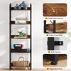 Hosfais 5 Tier Tall Bookshelf: Industrial Wood Book Shelf with