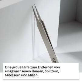 Rubis Splitter Tweezers - Tweezers for Splitters, Ingrown Hair and Blackheads - Stainless Steel Pointed Tweezers