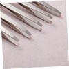 Baluue 3sets Stainless Steel Eyebrow Tweezers Clamps Flat Oblique Mouth
