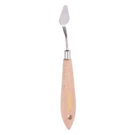 HARFINGTON No.2 Painting Palette Knife Stainless Steel Pointy Spatula Pallet Knife with Beech Wood Handle for Oil Acrylic Paint Canvas Mixing Spreading