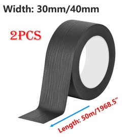 Qrity 2 Stück Abdeckband, 30mm x 50m, Malerkrepp Abdeckband, Malerkrepp für Malerarbeiten und Dekoration, Schwarz