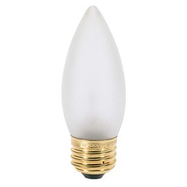 Satco 04742 40B10/FAN/F Incandescent Light Bulb; 40 watt; 20 Volt; B10; Medium Screw (E26) Base; 2,700K, Warm White; Dimmable; 12 Frosted Bulbs