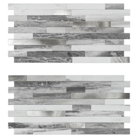 V-MOZZA Peel and Stick Backsplash, 20-Sheet Peel and Stick Tiles 12.1" x 5.9" Stick on Backsplash PVC Wall Tile for Kitchen Fireplace