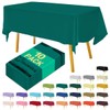 Hereisa Disposable Teal Plastic Tablecloth 54x108 Inch, 10-Count Waterproof Rectangle