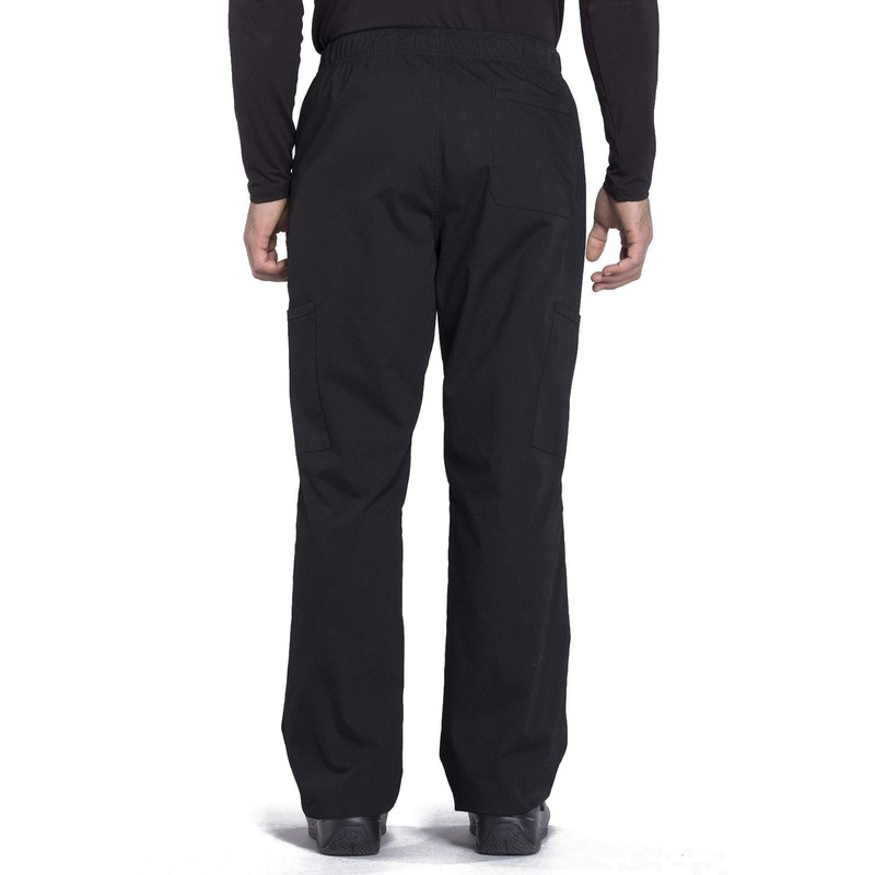 Cherokee Cherokee Workwear Professionals WW190 Mens Tapered Leg Pant,Black,Medium Short