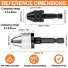 2-Piece Keyless Drill Chuck Conversion Tool, Hexagonal Handle Keyless Drill