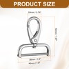 sourcing map 2Pcs Detachable Snap Hook Swivel Clasp 1 1/2"