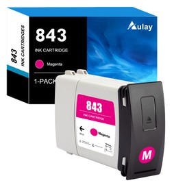 843A Ink Cartridge Replacement for HP PageWide XL 4000, 4100, 4500, 4600, 5000 Wide Format Printers Ink Cartridge 400 mL(Magenta)
