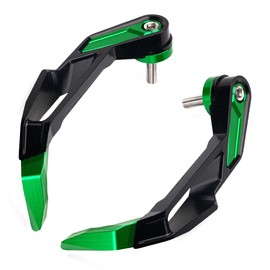 Motorcycle Handlebar Brake Protection Aluminium Motorcycle Clutch Lever Hand Guard Protector for Z900 2025 Z800 Z1000 SX Z750 Z500 ZX6R ZX10R Ninja 250 300 1000 Ninja1000sx Ninja500 SE Accessories (Green)