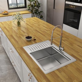 YENHOME 30"X200" Butcher Block Peel and Stick Countertops Wood Contact Paper for Countertop Contact Paper Waterproof Wood Vinyl Wrap for Countertops Self Adhesive Wood Wallpaper for Kitchen Cabinets