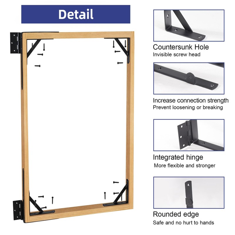 Fence Gate Kit Gate Hardware, 2 Set Anti Sag Gate