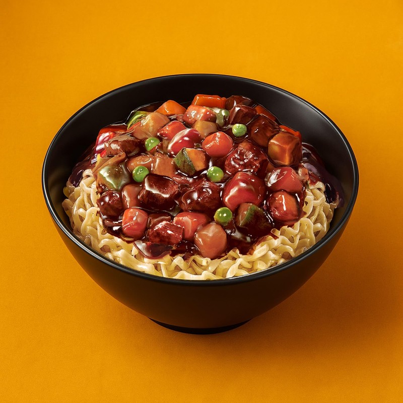 Paldo Fun & Yum Jjajangmen Instant Noodles, Pack of 4,