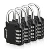 Fosmon Combination Lock, (4 Pack) 4 Digit Multi-Purpose Combination Padlock,