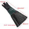 Jewboer 23.6" Rubber Sandblast Cabinet Gloves,Sandblasting Sand Blaster Gloves for