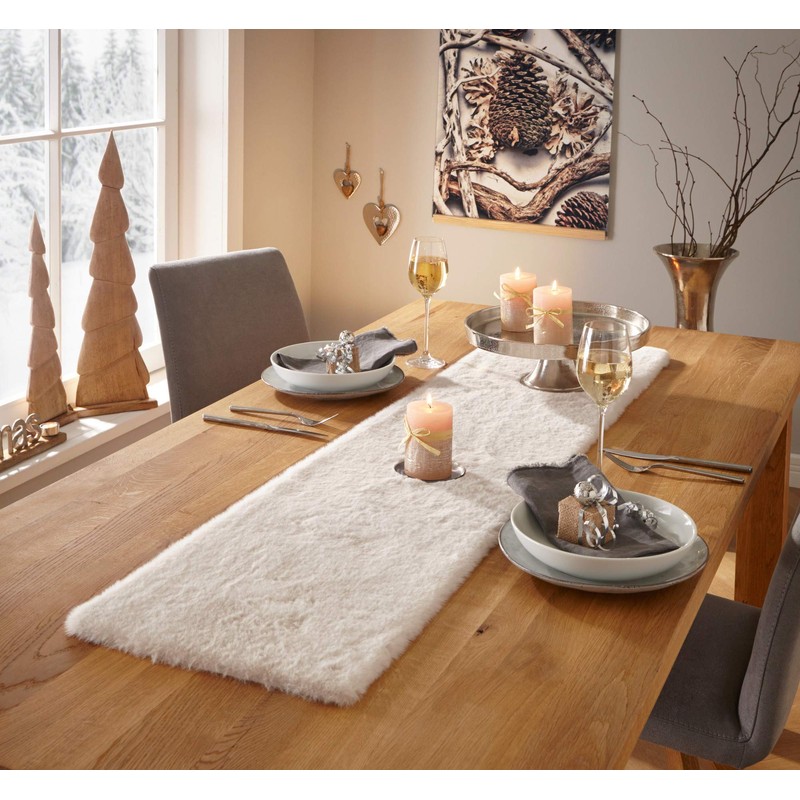 Table Runner Faux Fur Sizes and Designs, Table Edge, Table