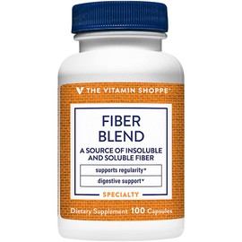 The Vitamin Shoppe Fiber Blend, Natural Source Insoluble and (100 Capsules)
