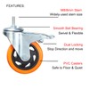 Stem Caster Wheels Heavy Duty Casters PVC M8-1.25x1″ (Stem Diameter